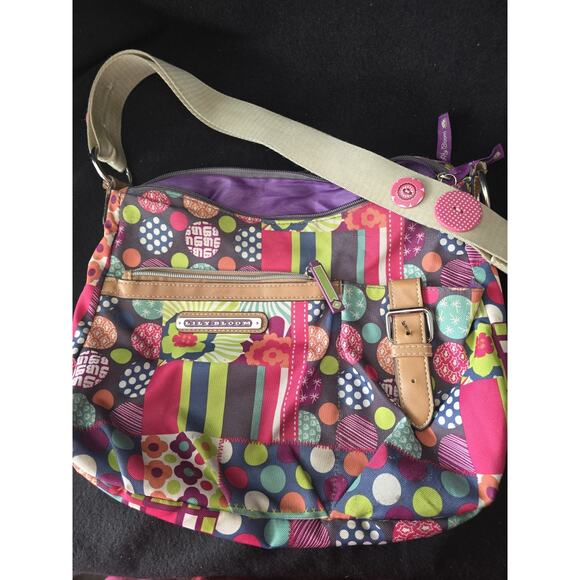 Lily Bloom Satchel Bag & Handbag Multi Zip Pockets & Colors - Picture 9 of 9